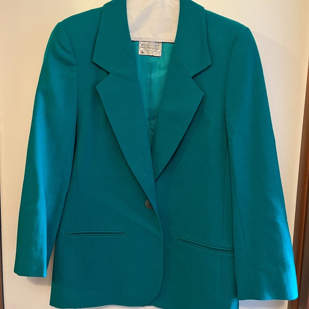 Teal Wool Blazer